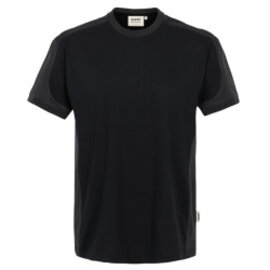 HAKRO T-Shirt Contrast Mikralinar® 290-005 schwarz/anthrazit
