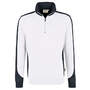 HAKRO Zip-Sweatshirt Contrast Mikralinar® 476-001 weiß/anthrazit