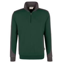 HAKRO Zip-Sweatshirt Contrast Mikralinar® 476-072 tanne/anthrazit