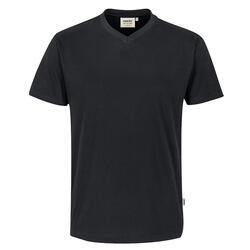 HAKRO T Shirt mit V-Ausschnitt 226-005 schwarz