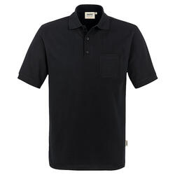 HAKRO Pocket-Poloshirt Mikralinar® 812-005 schwarz
