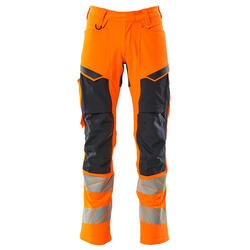 MASCOT® Warnschutzhose mit Knietaschen 19479-711-14010 orange-schwarzblau