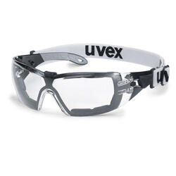 UVEX Bügelbrille pheos s guard farblos sv ext. schwarz-grau 9192680