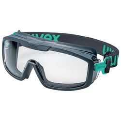 UVEX Vollsichtbrille i-guard+ planet farblos sv exc. Kopfband türkis-schwarz 9143297