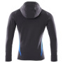 MASCOT® Kapuzensweatshirt mit Reißverschluss 18584-962-01091 schwarzblau-azurblau