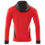 MASCOT® Kapuzensweatshirt mit Reißverschluss 18584-962-20209 verkehrsrot-schwarz